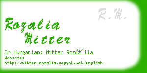 rozalia mitter business card